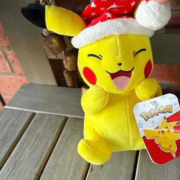 Santa PIKACHU Holiday Plush stuffed Animal Pikachu Squish Collectors 9 “ BNWT - Picture 1 of 10